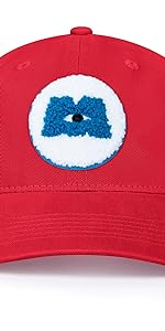 Disney Adult Baseball Cap, Monster Inc. Adjustable Dad Hat, Red