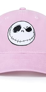 Disney Adult Baseball Cap, The Nightmare Before Christmas Adjustable Dad Hat, Pink