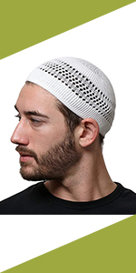 Kufi Cap with Lattice Weave