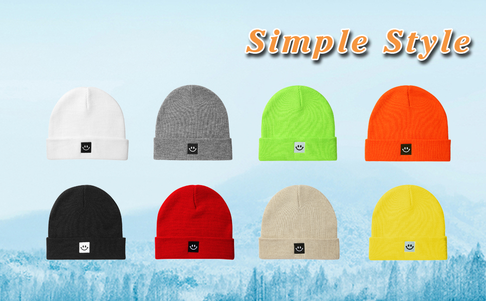 2 Packs Beanie Hat for Women Men