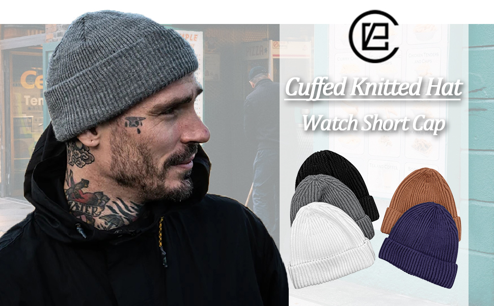 Classic Men''s Warm Winter Hats Acrylic Knit Cuff Beanie Cap Daily Beanie Hat