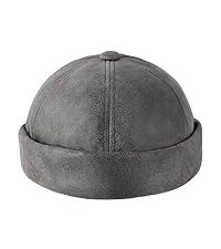 Leather watch cap