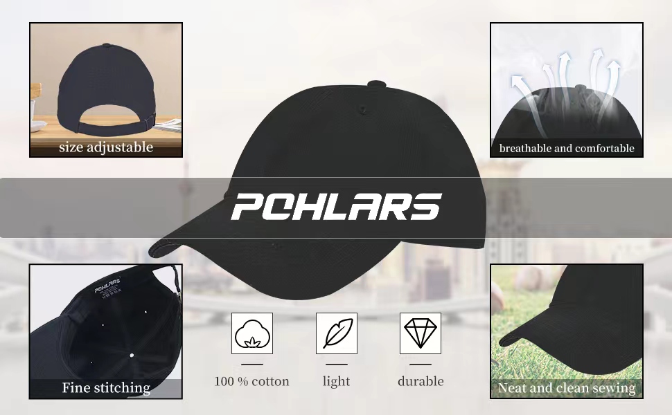 POHLARS Baseball Caps Detail