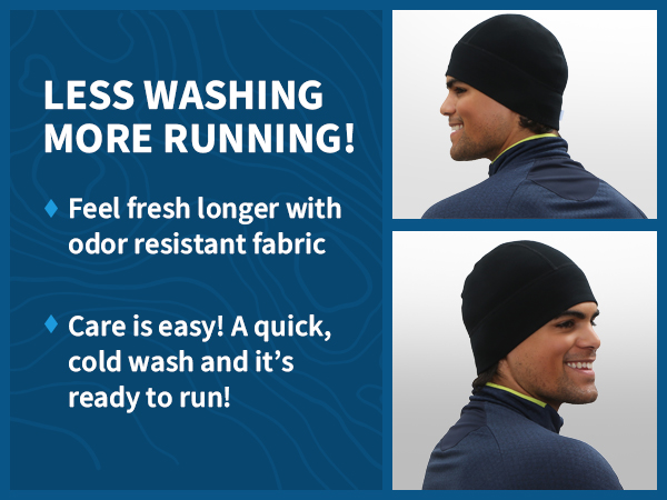 Our merino wool beanie is odor resistant and easy to care for! Machine wash cold and air dry