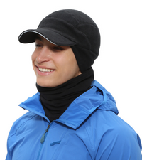 Men''s Fleece Trailblazer Hat and Neck Warmer Gift Set for Men in Black