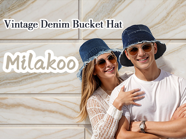 denim bucket hat