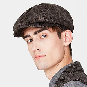 Black Herringbone Hat