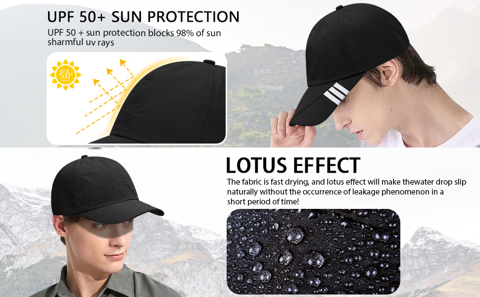 Quick Dry Cap Lightweight Running Hats Outdoor Airy Mesh Adjustable Sports Sun Hat UV Protection Hat