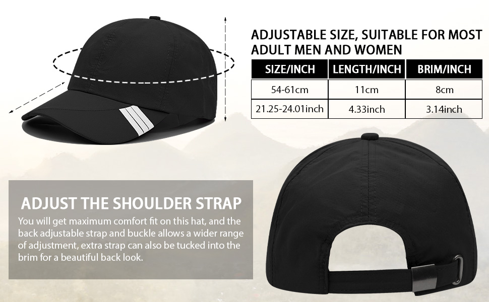 Unisex Foldable UPF 50+ Sun Protection Quick Dry Baseball Cap Portable Hats