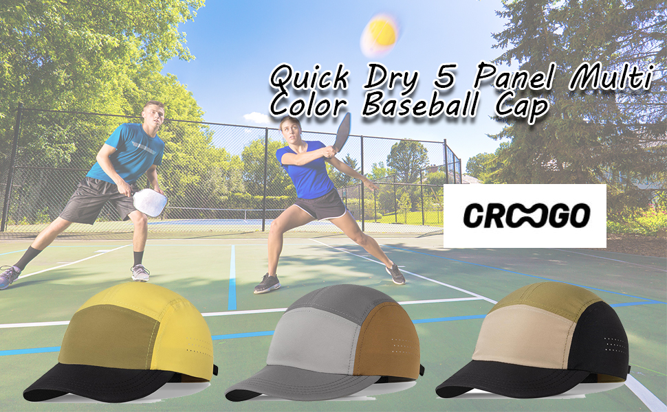 Quick Dry 5 Panel Multi Color Baseball Cap