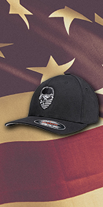 US flag skull cap