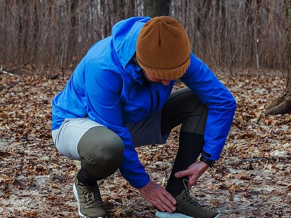 Mens winter beanie hat fleece lined