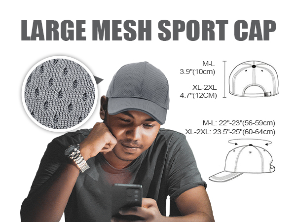 large mesh cap