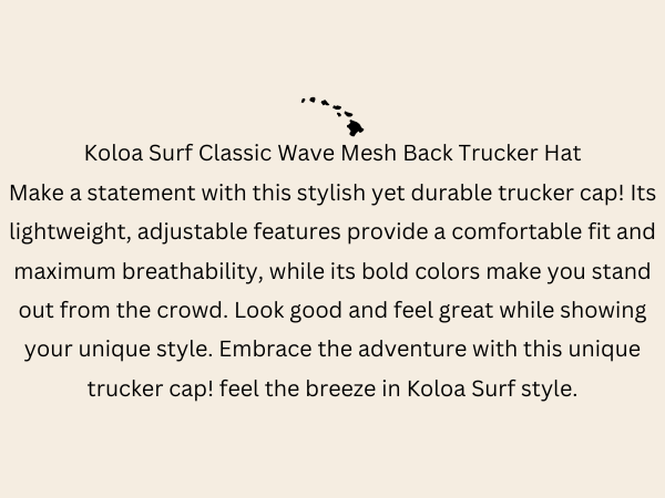 Koloa Surf Classic Wave Mesh Back Trucker Hat