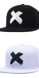 Unisex Snapback, Adjustable Big Cross Dad Hat Hip Hop Flat Bill Baseball Cap