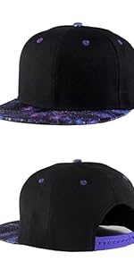 Snapback Hat for Men Women,Hip Hop Style Colorful Flat Bill Hats