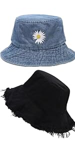 Bucket Hat for Men Women,Packable Reversible Printed Sun Hats