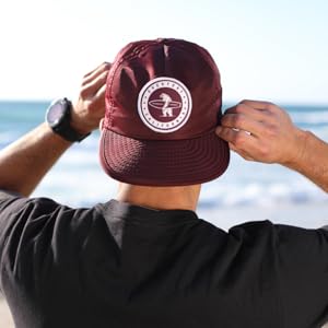 Backwards Floating Waterproof Snapback Maroon