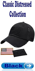 American Flag Classic Distressed Collection _ Black