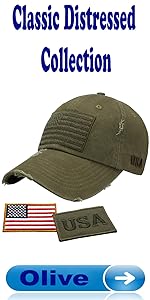 American Flag Classic Distressed Collection _ Olive