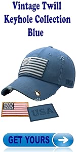 American Flag Distressed Keyhole Collection _ Blue