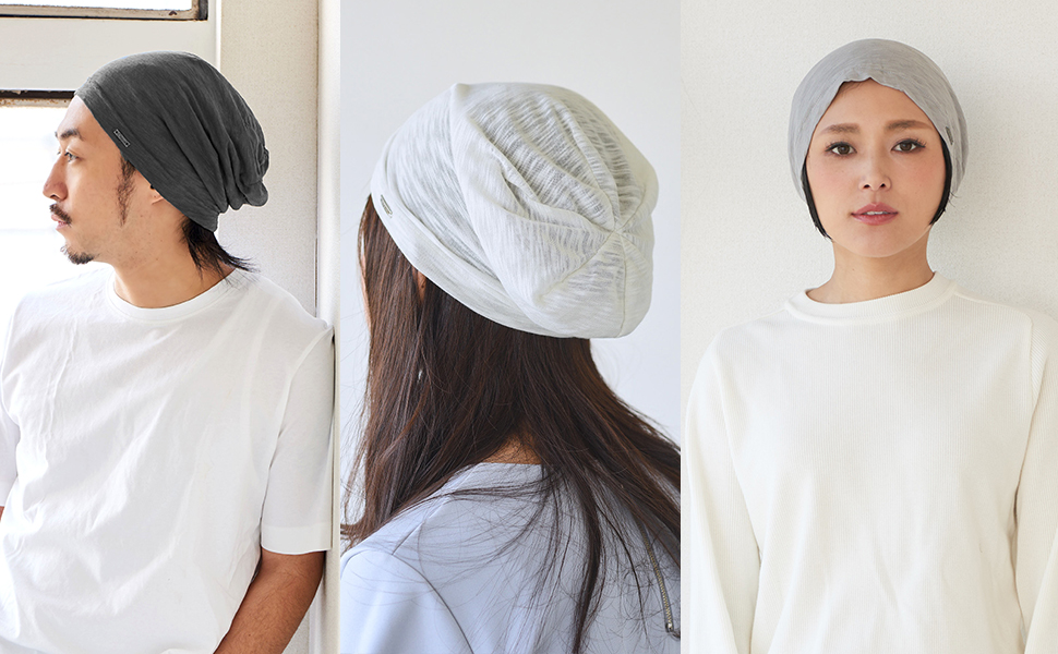 dark grey white and light gray slouchy beanie