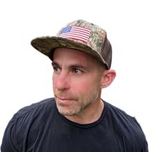 realtree edge dark brown mesh back patriotic american flag flat bill meshback trucker hat cap