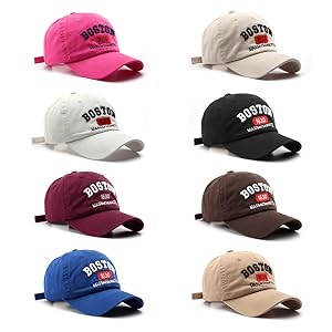 Boston Cap Casual Sports Baseball Cap 8 Colors Available for Men and Women