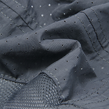 Mesh   fabric and perforated design increases air permeability