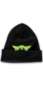 Beanie Hat Yoda Baby Grogu Mandalorian Licensed Baseball Hat Cosplay Star Wars Disney Black