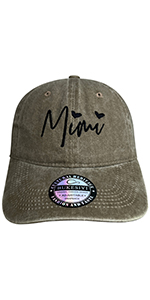 Mimi Hat for Women Adjustable Baseball Cap Washed Khaki