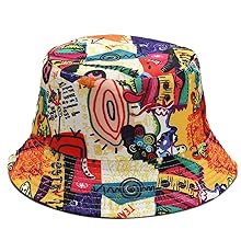 Funny Retro 80s 90s Graffiti Summer Unisex Print Reversible Bucket Hat Beach Cap