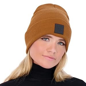 Brown beanie winter