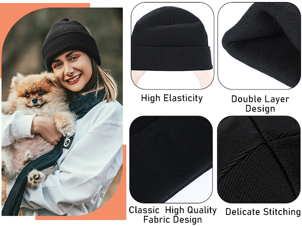 knit beanie hat for women men fisherman beanie for men women winter hats for women stocking cap