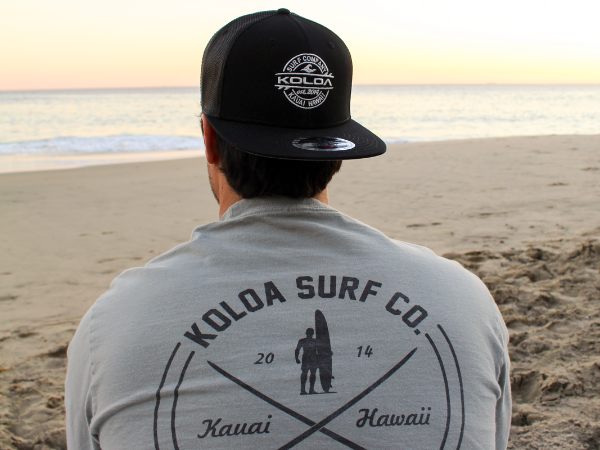 Koloa Surf Thruster Surfboard Logo Mesh Back Trucker Hats