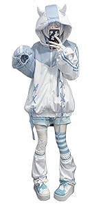 Kawaii Hoodie for Women Water Color