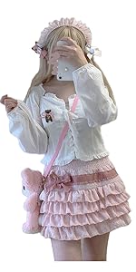 Elastic Waist Lolita Cake Mini Skirts