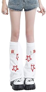  Lolita Bone Pentagram Leg Warmers