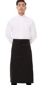 Chef Works Unisex Two Pocket Bistro Apron