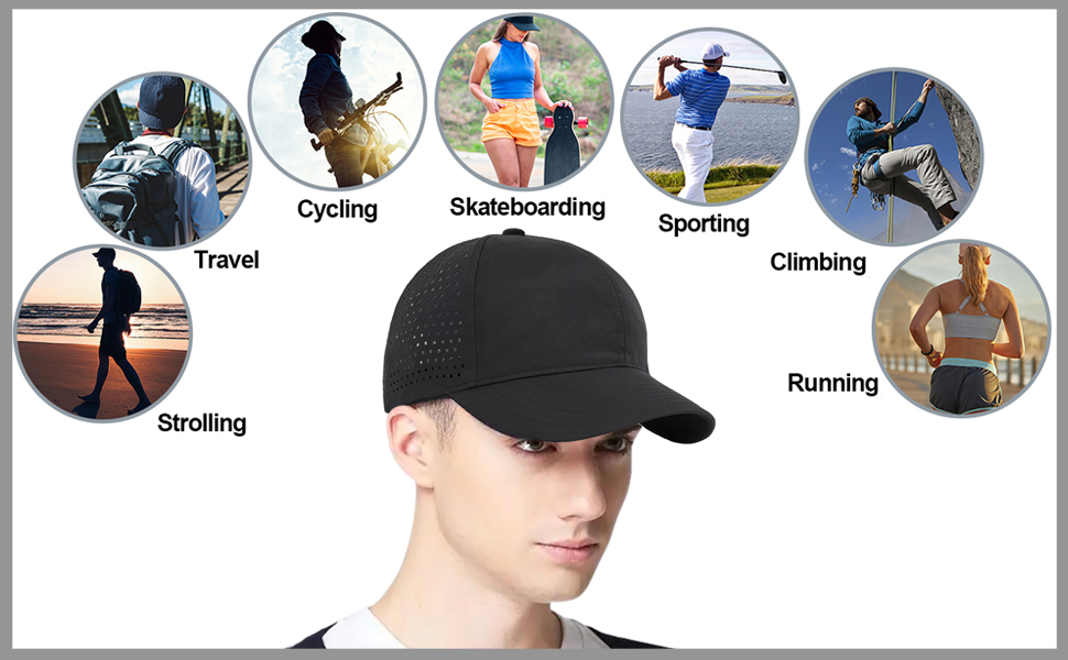 Enwokran Men Quick Dry Sport Baseball Cap