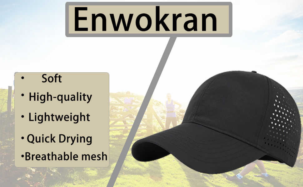 Enwokran Men Quick Dry Sport Baseball Cap