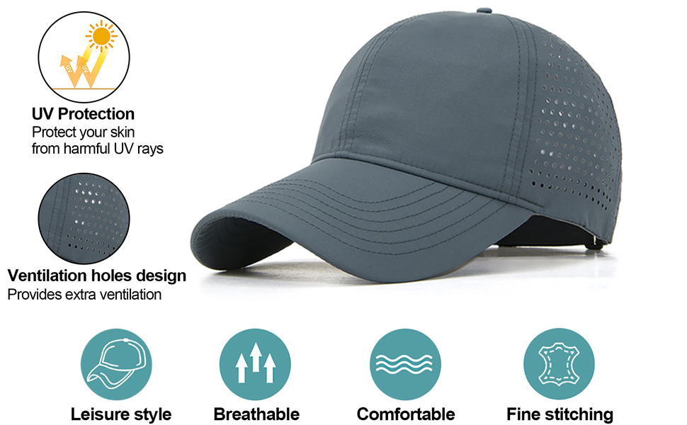 Enwokran Men Quick Dry Sport Baseball Cap