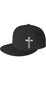 Jesus Christian Cross Flat Brim Bill Hip Hop Baseball Cap