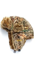 sabre trapper hat mens hot shot hunting realtree edge camo camouflage cap beanie