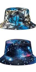 Bucket Hats Unisex Summer Travel Beach Fisherman Cap for Men Women