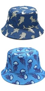 Bucket Hat for Men Women,Packable Reversible Printed Sun Hats