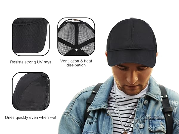 oversized mesh cap