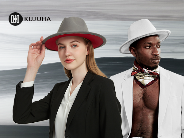 KUJUHA fedora hats for men