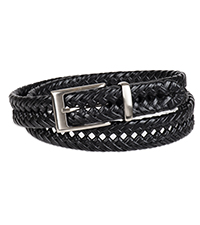 dockers mens leather braided belt