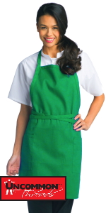 Adjustable bib apron long chest thighs with pockets for men and women big people easy to clean